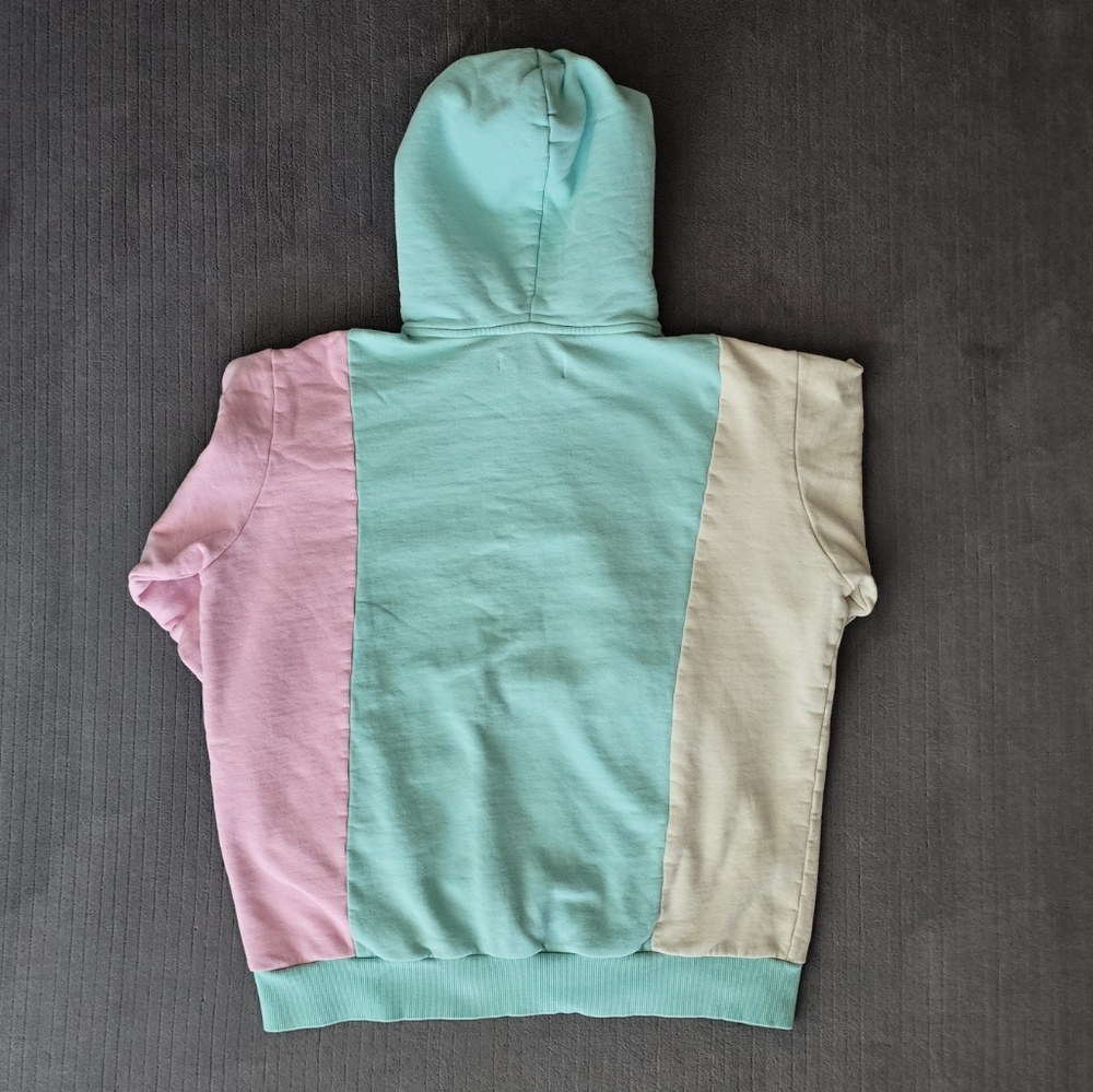 Teddy Fresh Women's Pastel Colorblock Hoodie Size Medium - Picture 6 of 9